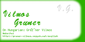 vilmos gruner business card